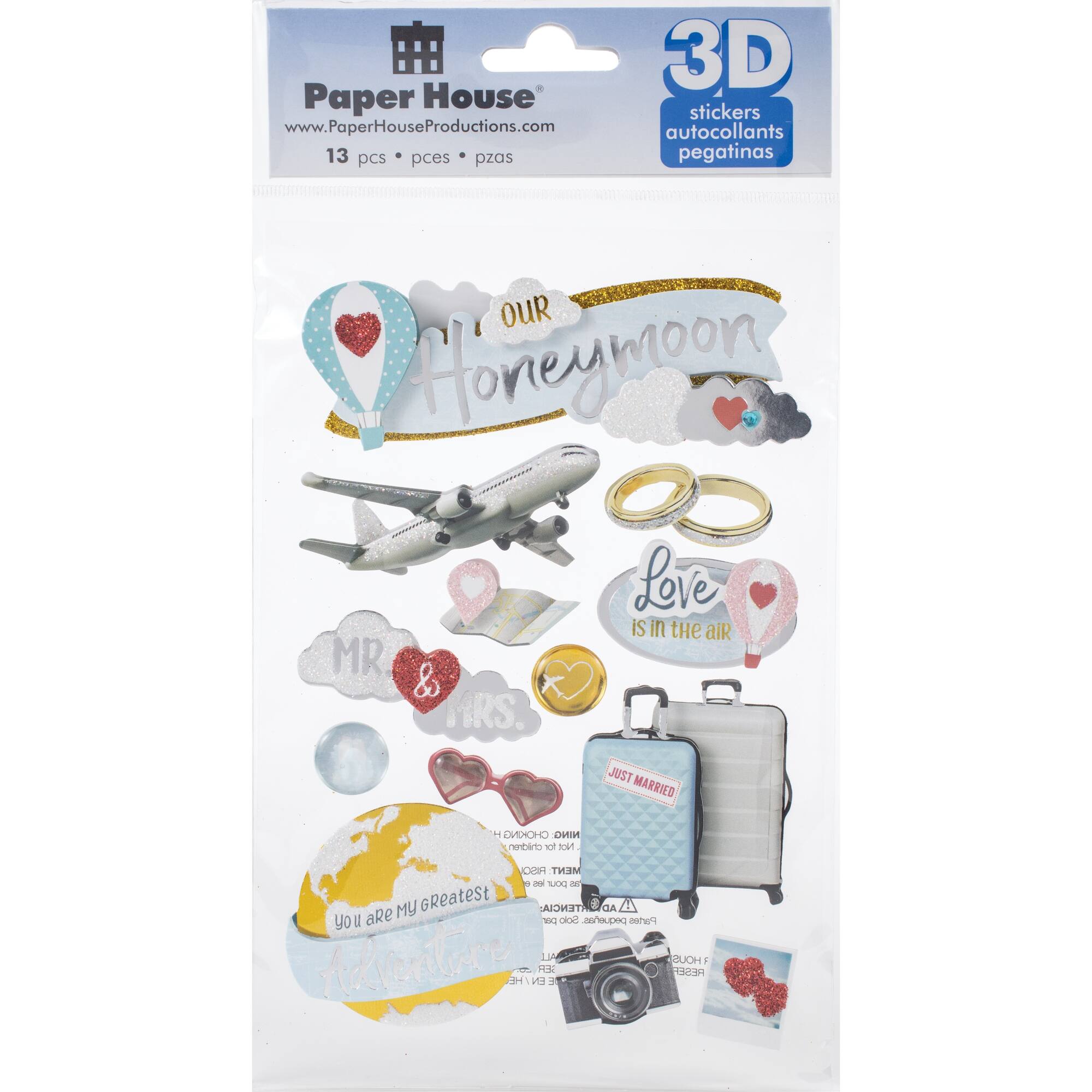 Paper House® Our Honeymoon 3D Stickers